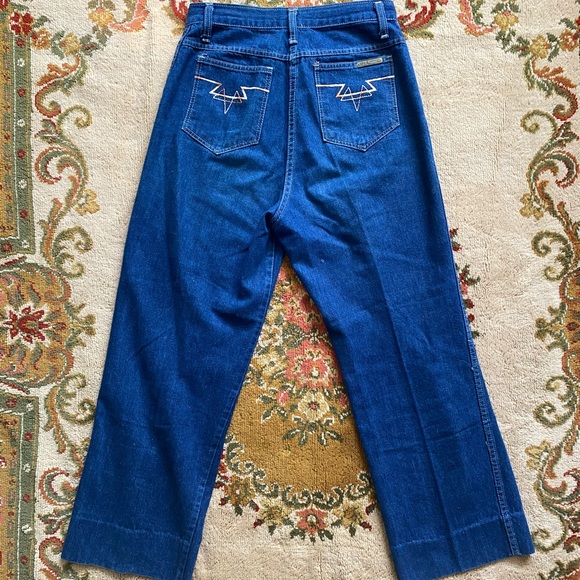 1970s Sears Junior Bazaar Cropped Jeans 👖 - Picture 5 of 5